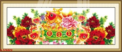 Tải file Tranh hoa sen cá cửu ngư quần hội S3989 (ảnh gốc) in gạch men