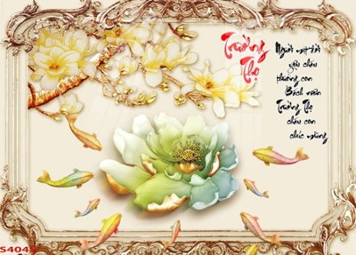 File tranh Tranh hoa sen cá cửu ngư quần hội S4045 (ảnh gốc) độ nét vượt trội