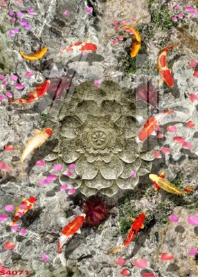 Tải file Tranh hoa sen cá cửu ngư quần hội S4071 (gốc) làm file tranh quảng cáo