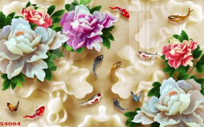 Tải file gốc Tranh hoa sen cá cửu ngư quần hội S4084 dùng cho in ấn