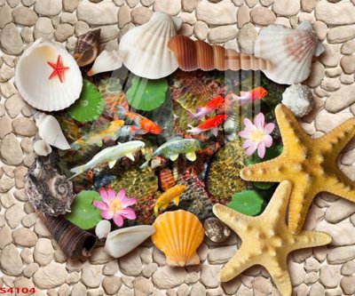 File tranh Tranh hoa sen cá cửu ngư quần hội S4104 (gốc) chủ đề con người