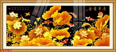 File gốc Tranh hoa sen cá cửu ngư quần hội S4187 cho in ấn và thiết kế