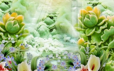 File gốc Tranh hoa sen cá cửu ngư quần hội S4194 (AI/EPS) cho in ấn