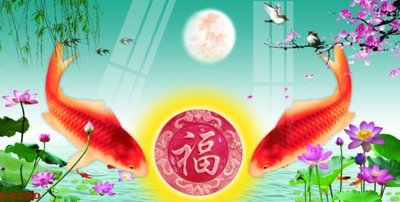 File in ấn Tranh hoa sen cá cửu ngư quần hội S4290 chuyên nghiệp