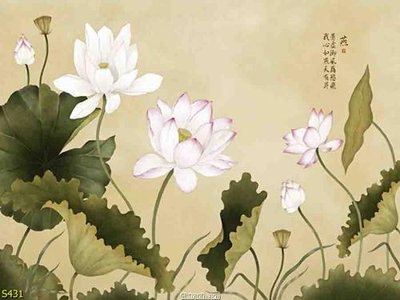 File PSD Tranh cửu ngư quần hội sen cá S431 (gốc) cho designer