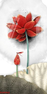 File tranh Tranh hoa sen cá cửu ngư quần hội S4542 (ảnh gốc) sắc nét hoàn hảo