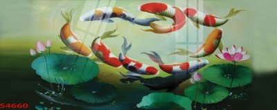 Tải file Tranh hoa sen cá cửu ngư quần hội S4660 (ảnh gốc) độ phân giải 300dpi
