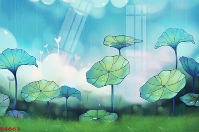 Tải file tranh Tranh hoa sen cá cửu ngư quần hội S4663 (gốc) tại Filetranh.com