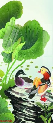 File tranh trang trí Tranh hoa sen cá cửu ngư quần hội S4788 (tải file gốc)