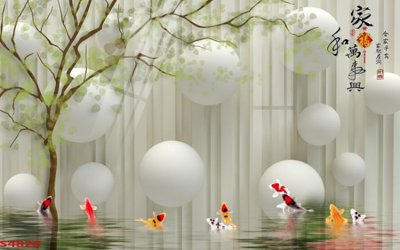 File tranh Tranh hoa sen cá cửu ngư quần hội S4828 (gốc) chủ đề động vật