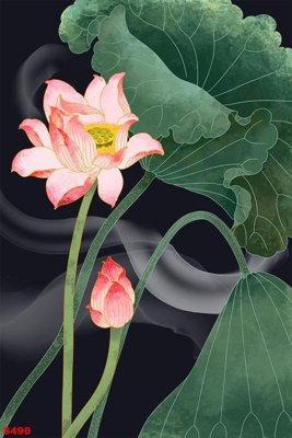 Tải file Tranh cửu ngư quần hội sen cá S490 (gốc) làm file quảng cáo