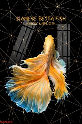 Tải file Tranh hoa sen cá cửu ngư quần hội S4923 (ảnh gốc) in tráng gương