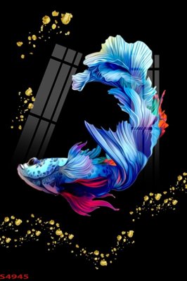 File ảnh Tranh hoa sen cá cửu ngư quần hội S4945 (gốc) in quảng cáo ngoài trời