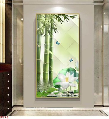 File gốc Tranh cửu ngư quần hội sen cá S576 (phong cách) tối giản