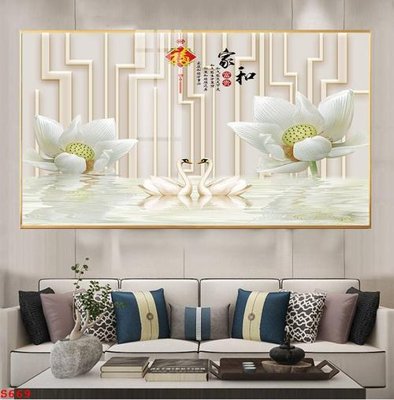 Chi tiết file tranh tráng gương Tranh cửu ngư quần hội sen cá S669 (ảnh gốc)