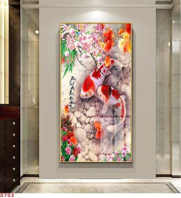 Mua file ảnh gốc Tranh cửu ngư quần hội sen cá S702 (chất lượng cao)