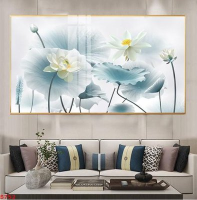 Hình ảnh file gốc in trần nhà Tranh cửu ngư quần hội sen cá S752