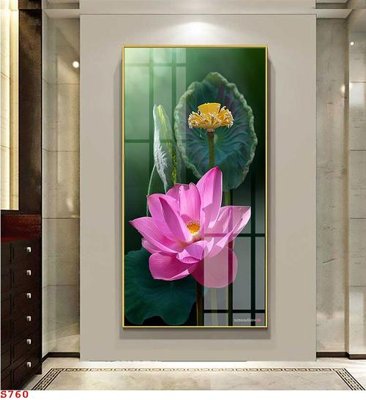 File in trần Tranh cửu ngư quần hội sen cá S760 (file gốc) xuyên sáng