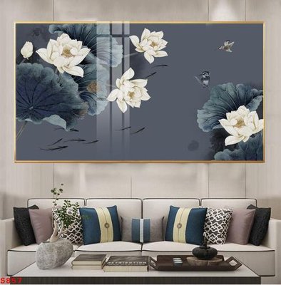 Tải file Tranh cửu ngư quần hội sen cá S857 (gốc) in ấn chất lượng