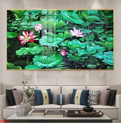 Mua file gốc Tranh cửu ngư quần hội sen cá S880 (in ấn) tại Filetranh.com