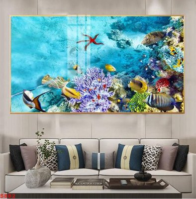 Download file gốc Tranh cửu ngư quần hội sen cá S882 (in mica) logo