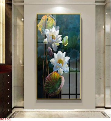 Tải file Tranh cửu ngư quần hội sen cá S931 (gốc) làm tranh trang trí