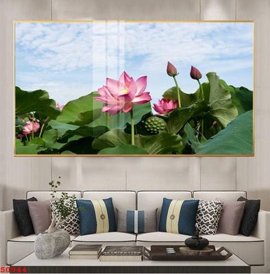 Tải file tranh gốc Tranh cửu ngư quần hội sen cá S944 chất lượng cao