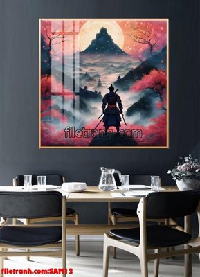 File in trần File tranh samurai võ sĩ nhật bản SAM12 (bản gốc) đại dương