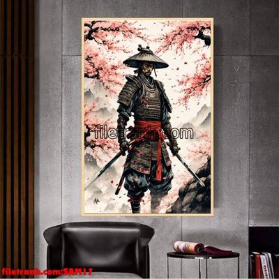 File PSD File tranh samurai võ sĩ nhật bản SAM17 (gốc) cho in quảng cáo
