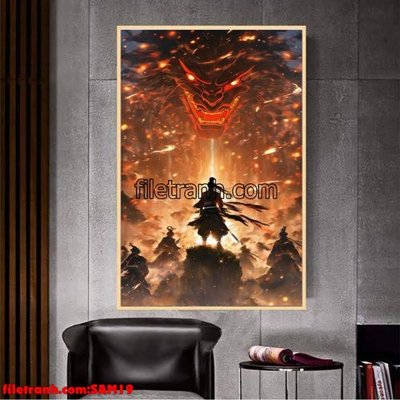 File in lụa File tranh samurai võ sĩ nhật bản SAM19 (hoa văn) File tranh samurai võ sĩ nhật bản SAM19