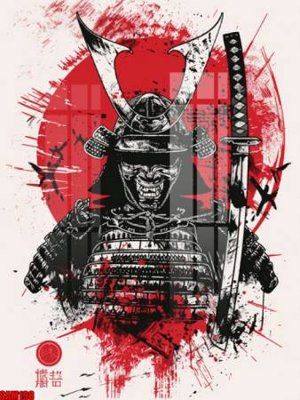 File gốc File tranh samurai võ sĩ nhật bản SAM198 (in mica) làm quà tặng