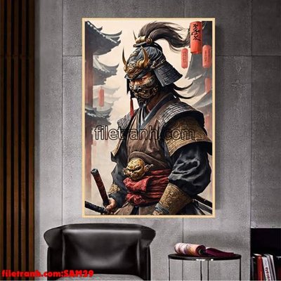 Download file File tranh samurai võ sĩ nhật bản SAM29 (gốc) in mica đèn LED
