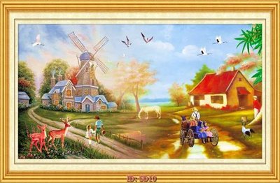 Tệp tin gốc File tranh sơn dầu SD10 (dùng cho in ấn) chuyên nghiệp