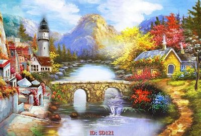 File tranh File tranh sơn dầu SD121 (gốc) in vải canvas