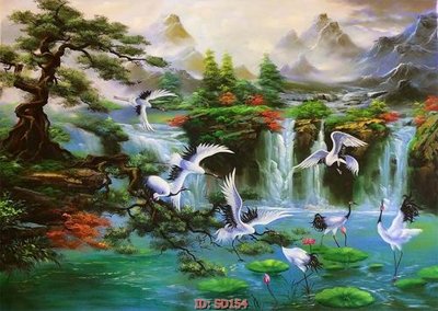 File gốc File tranh sơn dầu SD154 (in 3D) cho trang trí