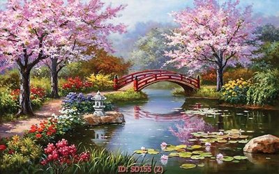 Download file gốc File tranh sơn dầu SD155 (in lụa) tranh 3D