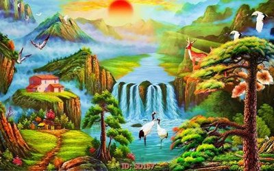 Hình ảnh file gốc in lụa File tranh sơn dầu SD157