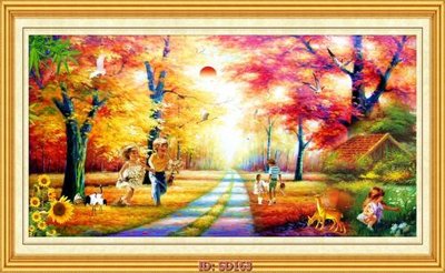 File gốc File tranh sơn dầu SD163 (in 3D) cho trang trí