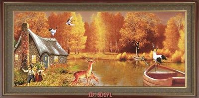 File gốc File tranh sơn dầu SD171 (in tráng gương) ốp tường