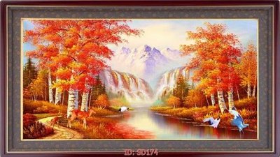 File gốc File tranh sơn dầu SD174 (in ấn) màu sắc trung thực