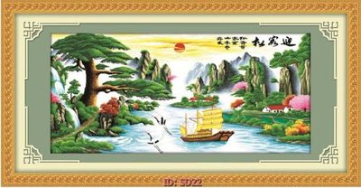 File gốc File tranh sơn dầu SD22 (in tráng gương) ốp tường