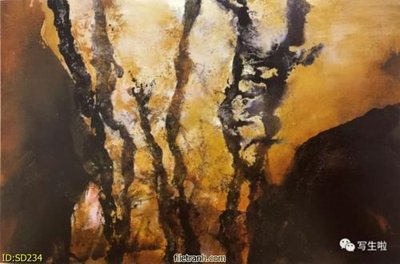 File gốc File tranh sơn dầu SD234 (trang trí) phòng ngủ