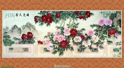 File tranh in tráng gương File tranh sơn dầu SD240 (siêu nét)