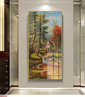 File ảnh File tranh sơn dầu phong cảnh châu âu SD514 (gốc) trang trí khách sạn