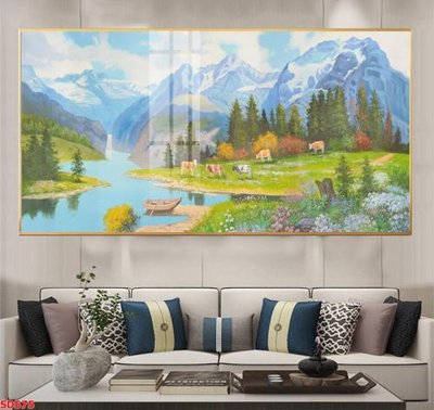 File gốc File tranh sơn dầu phong cảnh châu âu SD575 (chuẩn màu) cho in offset