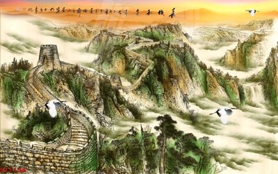 Tải file tranh gốc Tranh sơn thủy thác nước phong thủy ST1138 chất lượng cao