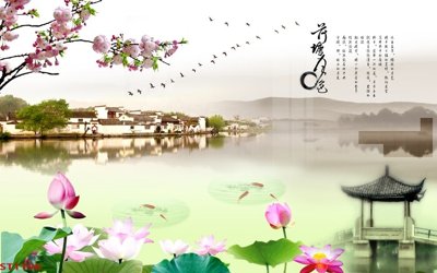 File in trần Tranh sơn thủy thác nước phong thủy ST1196 (bản gốc) phong cảnh