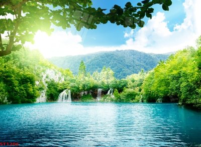 Tải file gốc Tranh sơn thủy thác nước phong thủy ST1206 (bản PSD) chỉnh sửa được