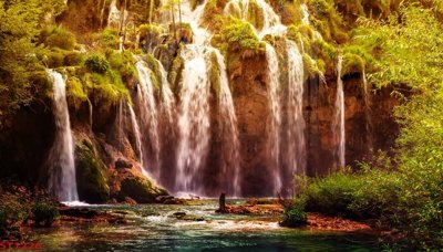 Tải file Tranh sơn thủy thác nước phong thủy ST1226 (ảnh gốc) 300dpi Tranh sơn thủy thác nước phong thủy ST1226