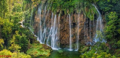 File tranh in mica Tranh sơn thủy thác nước phong thủy ST1229 (độ phân giải cao)